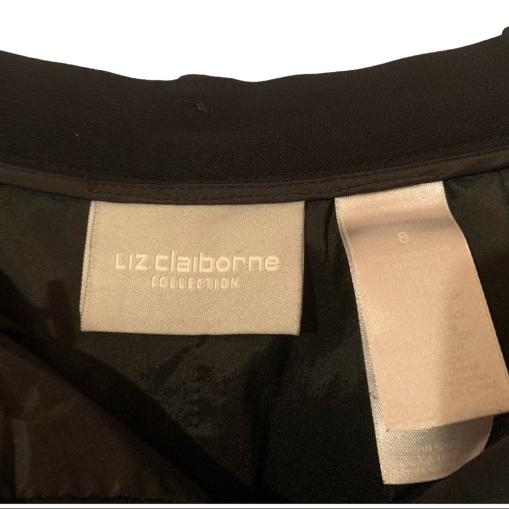 Liz Claiborne collection high rise black trousers, size 8 - Picture 3 of 4